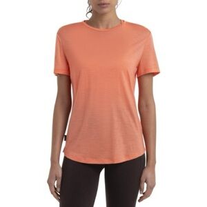 Icebreaker merino wool short sleeve tee M peach coral orange t-shirt top